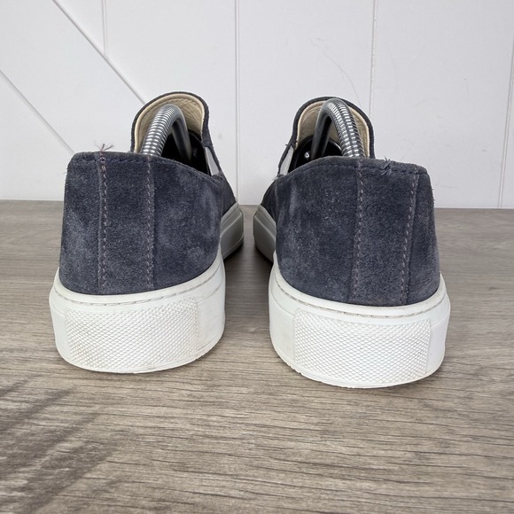 Opie Way Indigo Blue Suede Lo Top Slip On Sneakers Mens Size 10 Handmade In USA - Picture 6 of 9